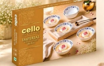 Cello Imperial set with 6 small snack bowls.